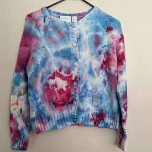 𝅺ICE Dyed Cotton Button Up Cardigan Medium